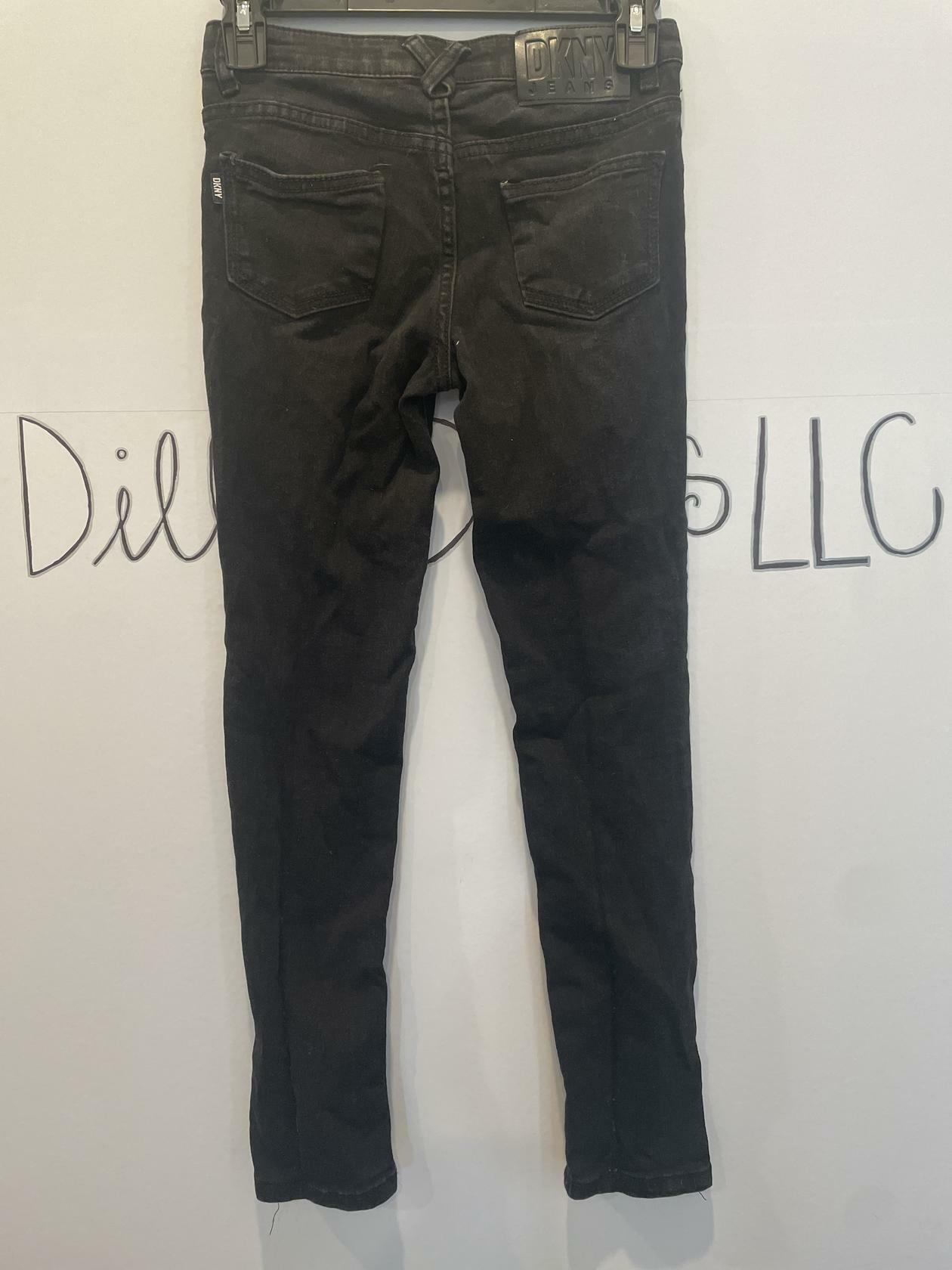 Girl DKNY Black Denim  pants size 10 - Very Good