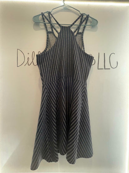 Derek Heart Womens Navy blue Long Striped Sleeveless Maxi Dress Size Large Strap - Very Good