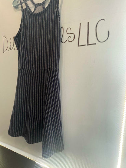 Derek Heart Womens Navy blue Long Striped Sleeveless Maxi Dress Size Large Strap - Very Good