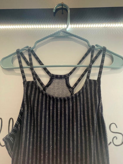 Derek Heart Womens Navy blue Long Striped Sleeveless Maxi Dress Size Large Strap - Very Good