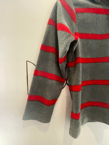 Place Est 1989 Finest Quality Boys Gray/Red Striped Pullover Zipper Sz 5/6 - Very Good