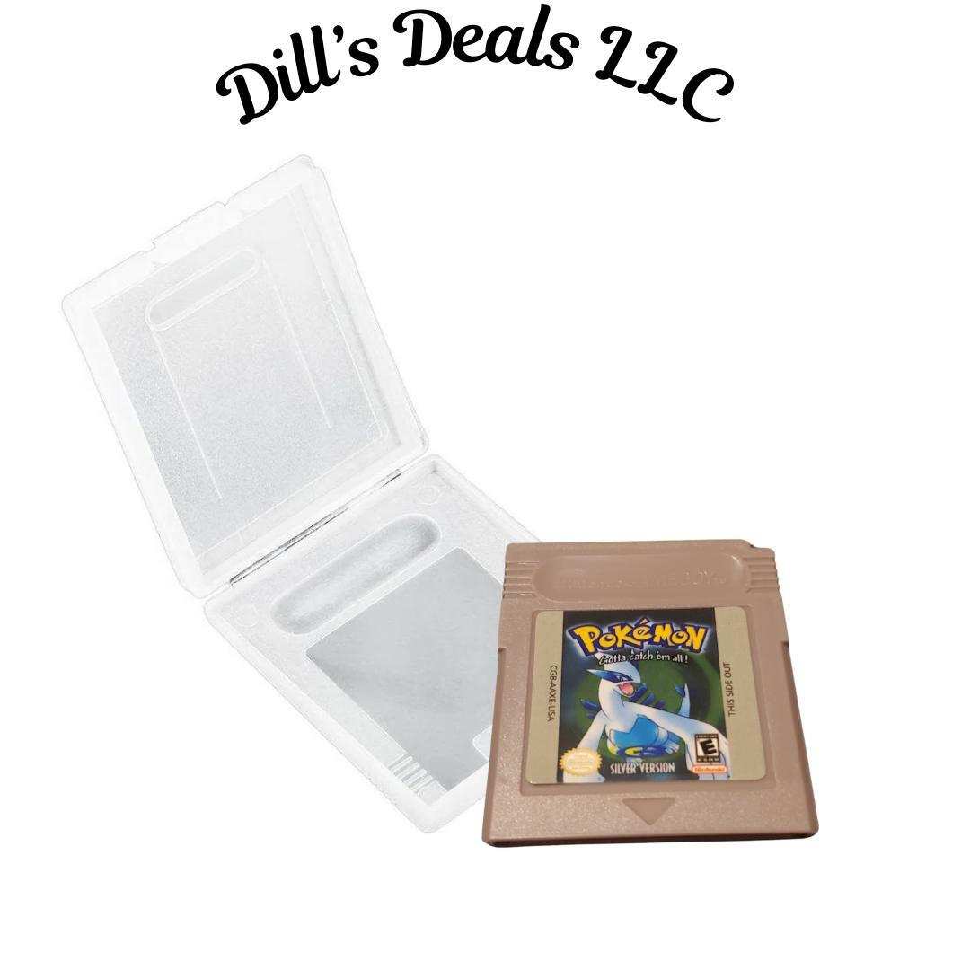 Pokemon Silver Version GBC for Nintendo Gameboy Color & Clear Protective Case