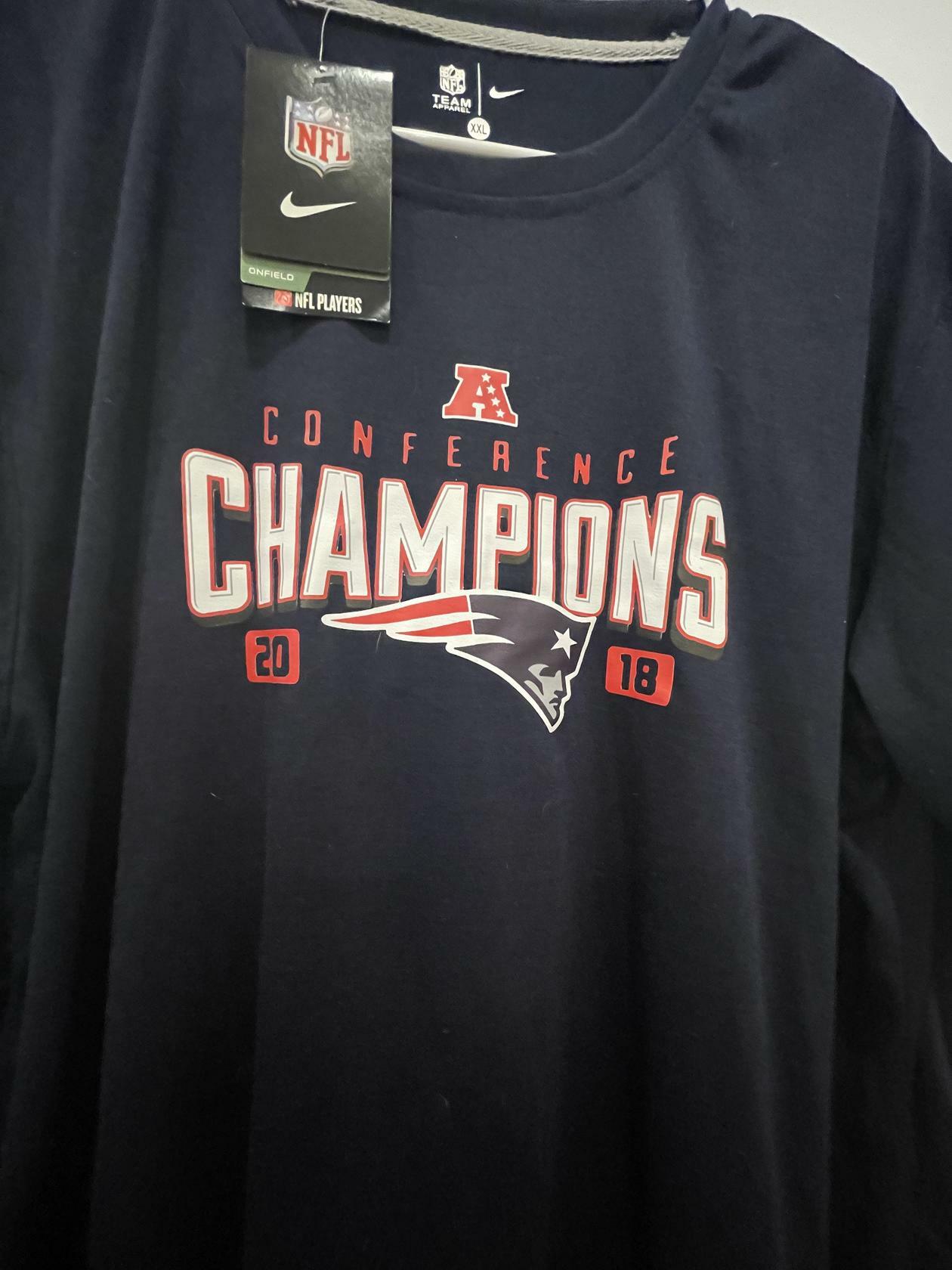 New England Patriots Sz 2XL Mens Fanatics 2018 Conference Champions Roster NFL