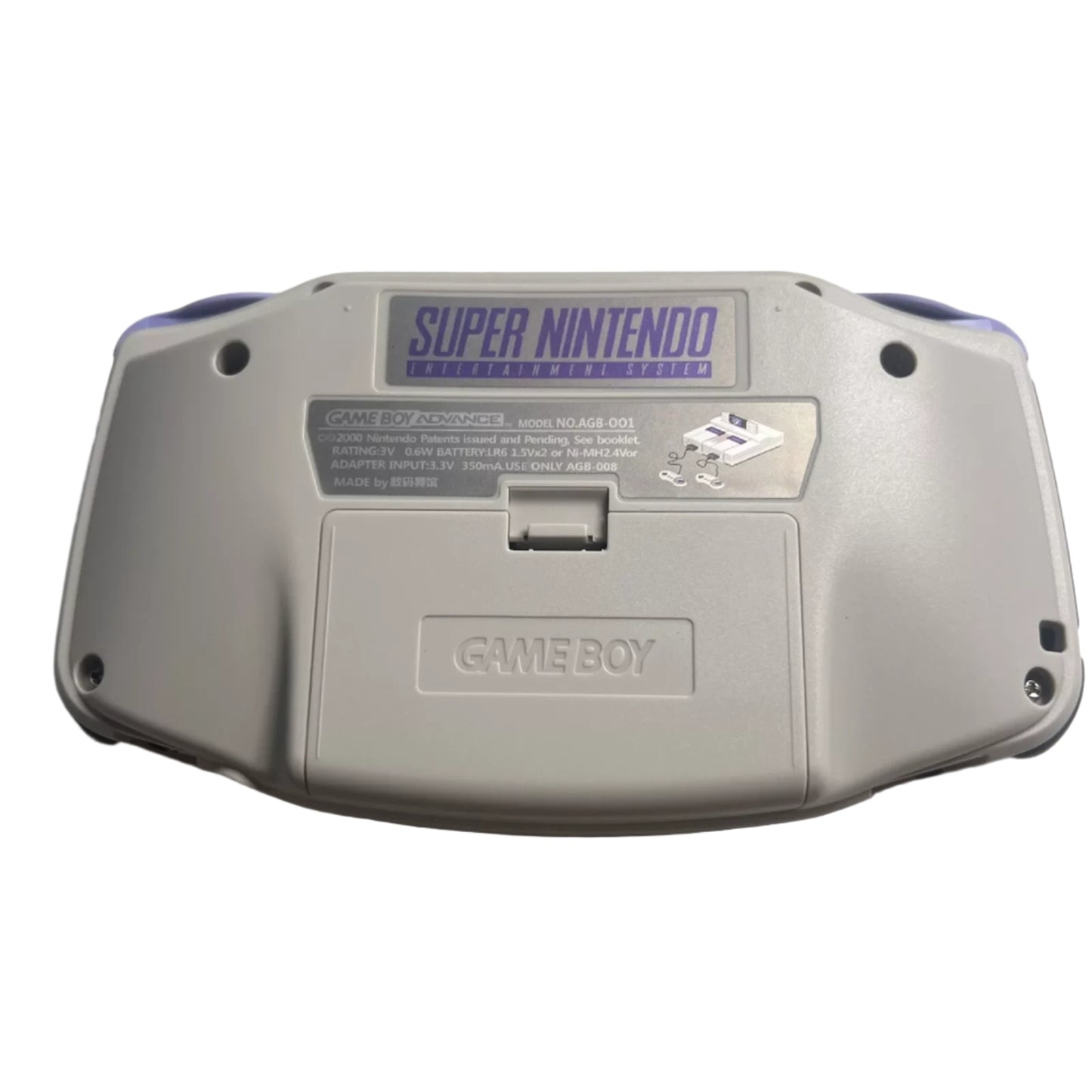 Nintendo Game Boy Advance Gray/Purple Super Nintendo SNES Edition Video Game Console - Custom Refurb Enhanced