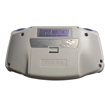 Nintendo Game Boy Advance Gray/Purple Super Nintendo SNES Edition Video Game Console - Custom Refurb Enhanced
