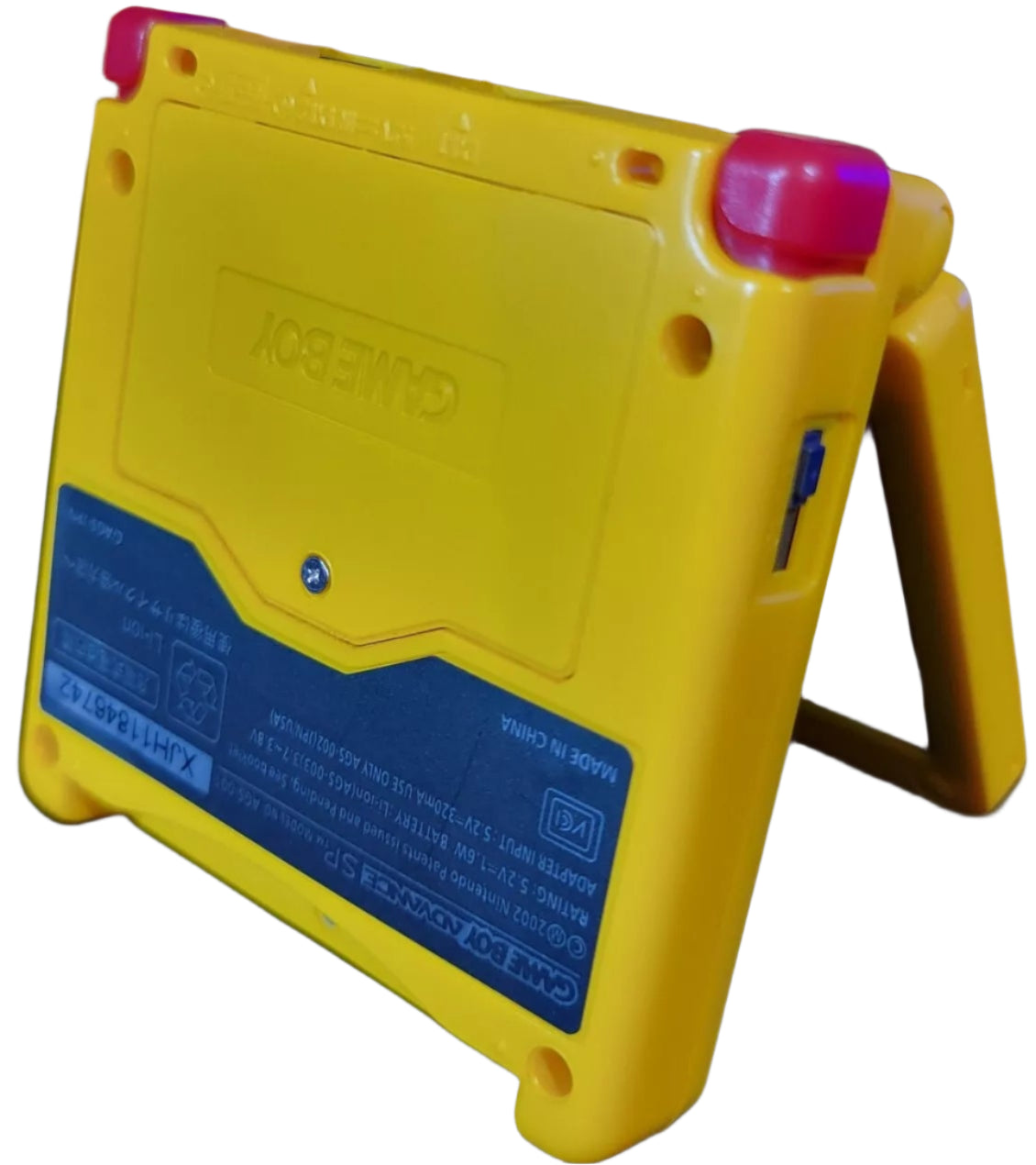 Nintendo Nintendo Game Boy Advance SP Custom Console Pokemon Themed Pikachu Edition Custom Backlit Enhanced IPS Screen Mod High Resolution Yellow Video Game Console - Custom Refurb Enhanced