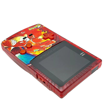Nintendo Game Boy Color Red Pokemon Charizard Edition Video Game Console - Custom Refurb Enhanced