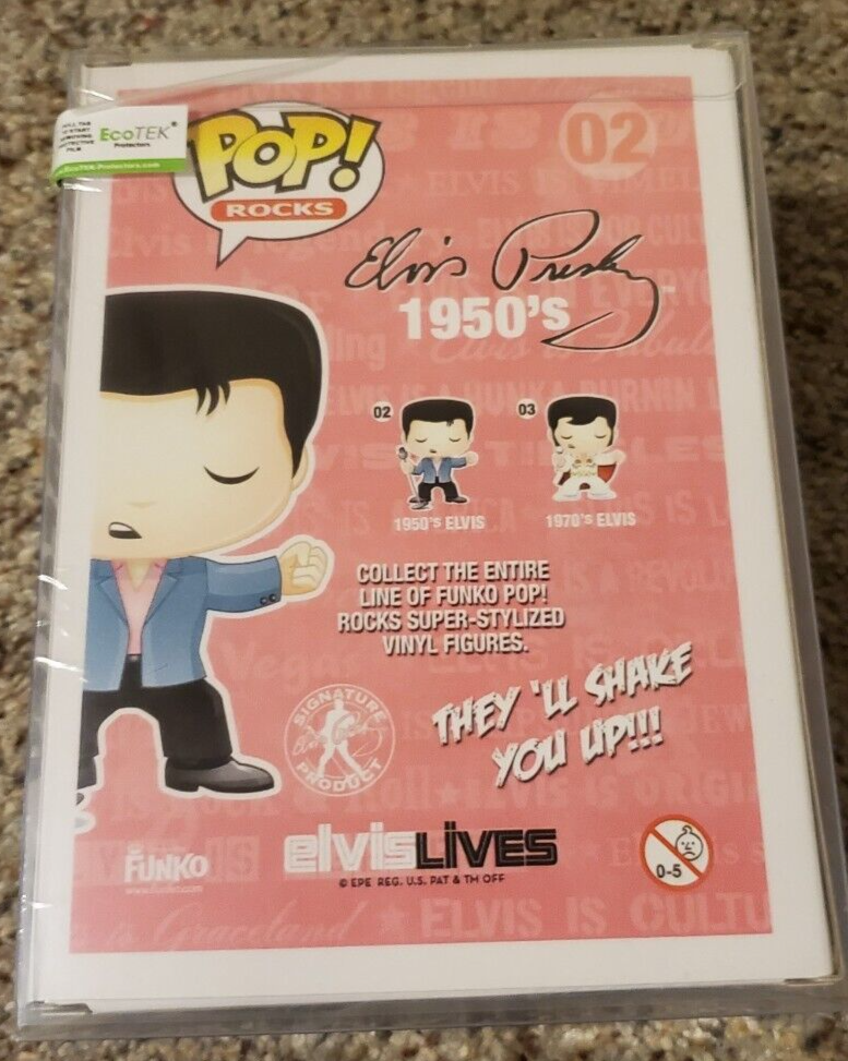 Funko POP! Rocks 1950's Elvis Pink #02 Vinyl Figure NEW w Pop Protector Rock