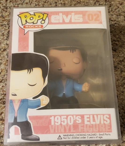 Funko POP! Rocks 1950's Elvis Pink #02 Vinyl Figure NEW w Pop Protector Rock