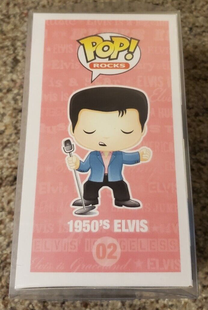 Funko POP! Rocks 1950's Elvis Pink #02 Vinyl Figure NEW w Pop Protector Rock